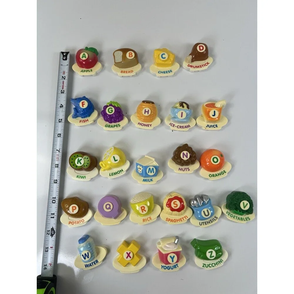 Vtech ABC Food Fun Fridge Phonics Learning Toy Magnet Lot Replacement 24 Letters